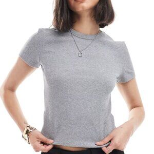 NWT: & Other Stories short sleeve organic cotton T-shirt in gray
